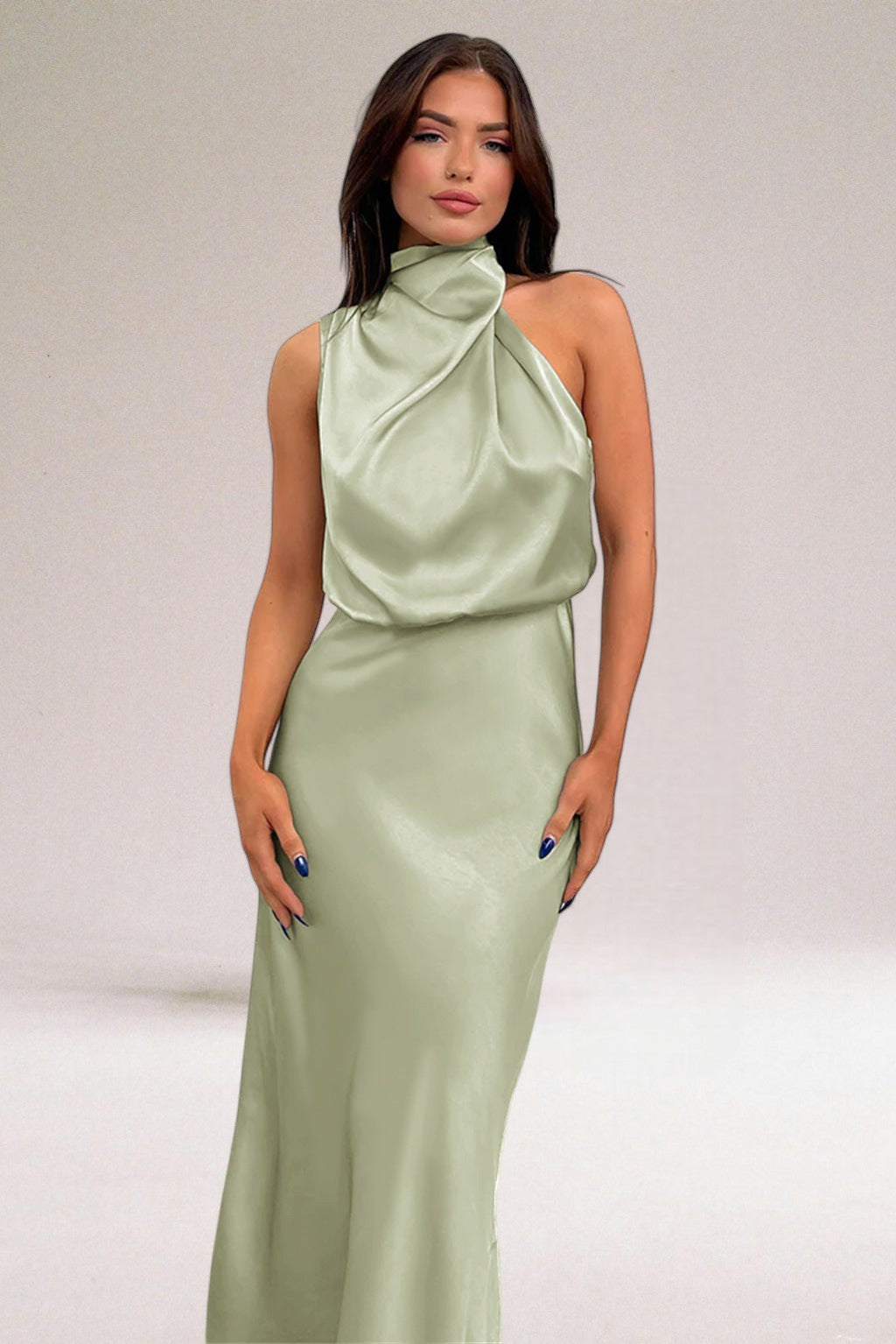 Delorian™ | Elegant Halter Neck Dress