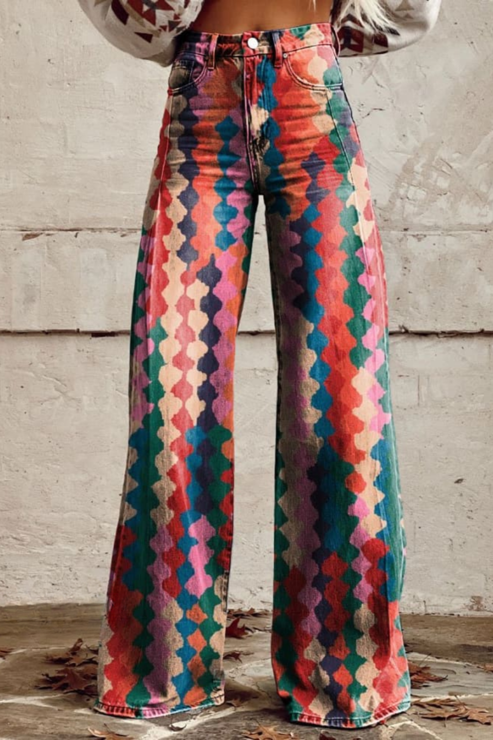 Rivaro™ | Boho Vintage Wide-Leg Pants