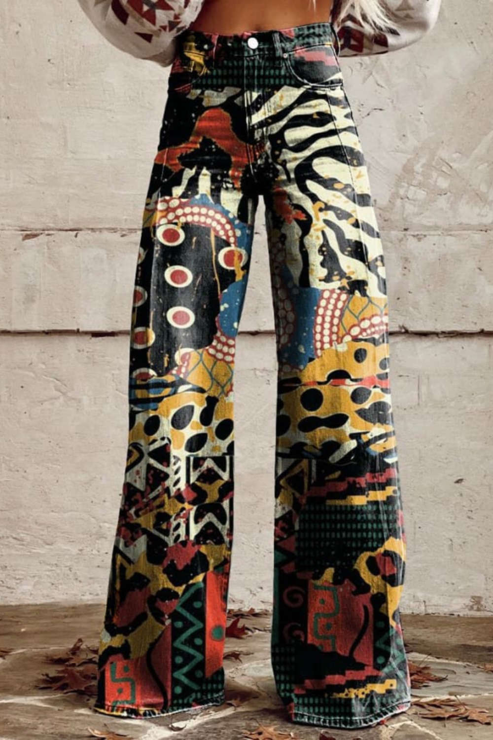 Rivaro™ | Boho Vintage Wide-Leg Pants