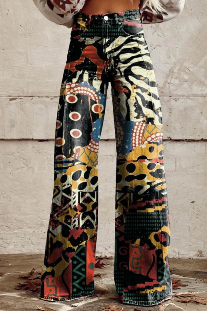 Rivaro™ | Boho Vintage Wide-Leg Pants