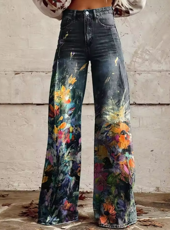 Rivaro™ | Boho Vintage Wide-Leg Pants