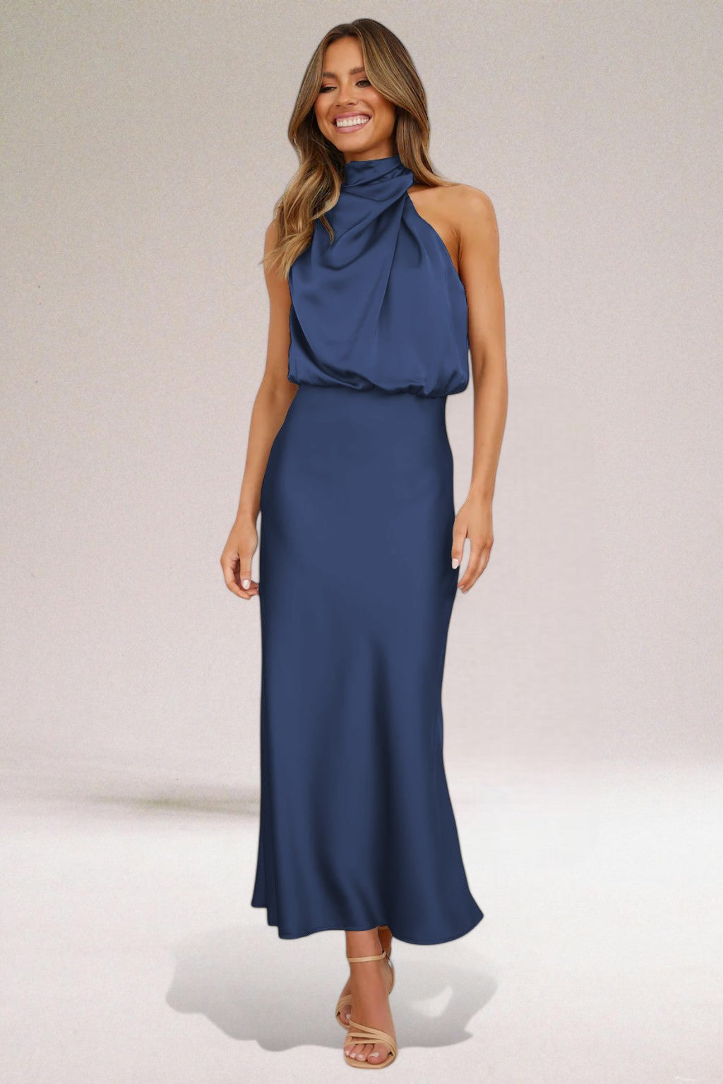 Delorian™ | Elegant Halter Neck Dress