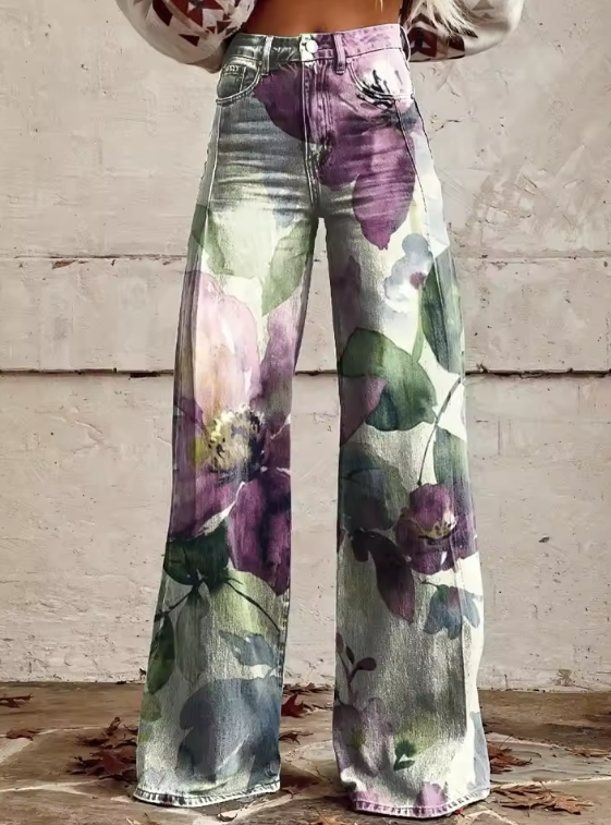 Rivaro™ | Boho Vintage Wide-Leg Pants