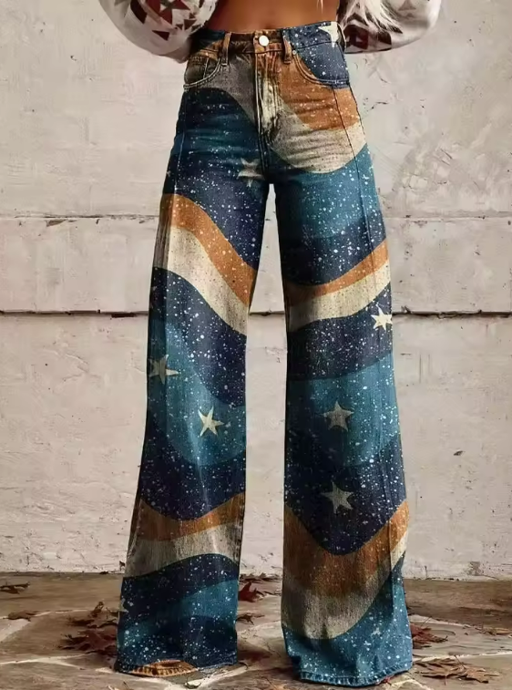 Rivaro™ | Boho Vintage Wide-Leg Pants