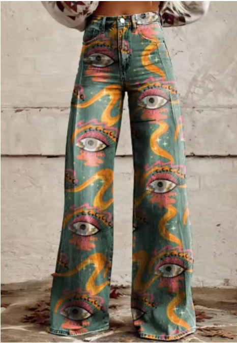 Rivaro™ | Boho Vintage Wide-Leg Pants