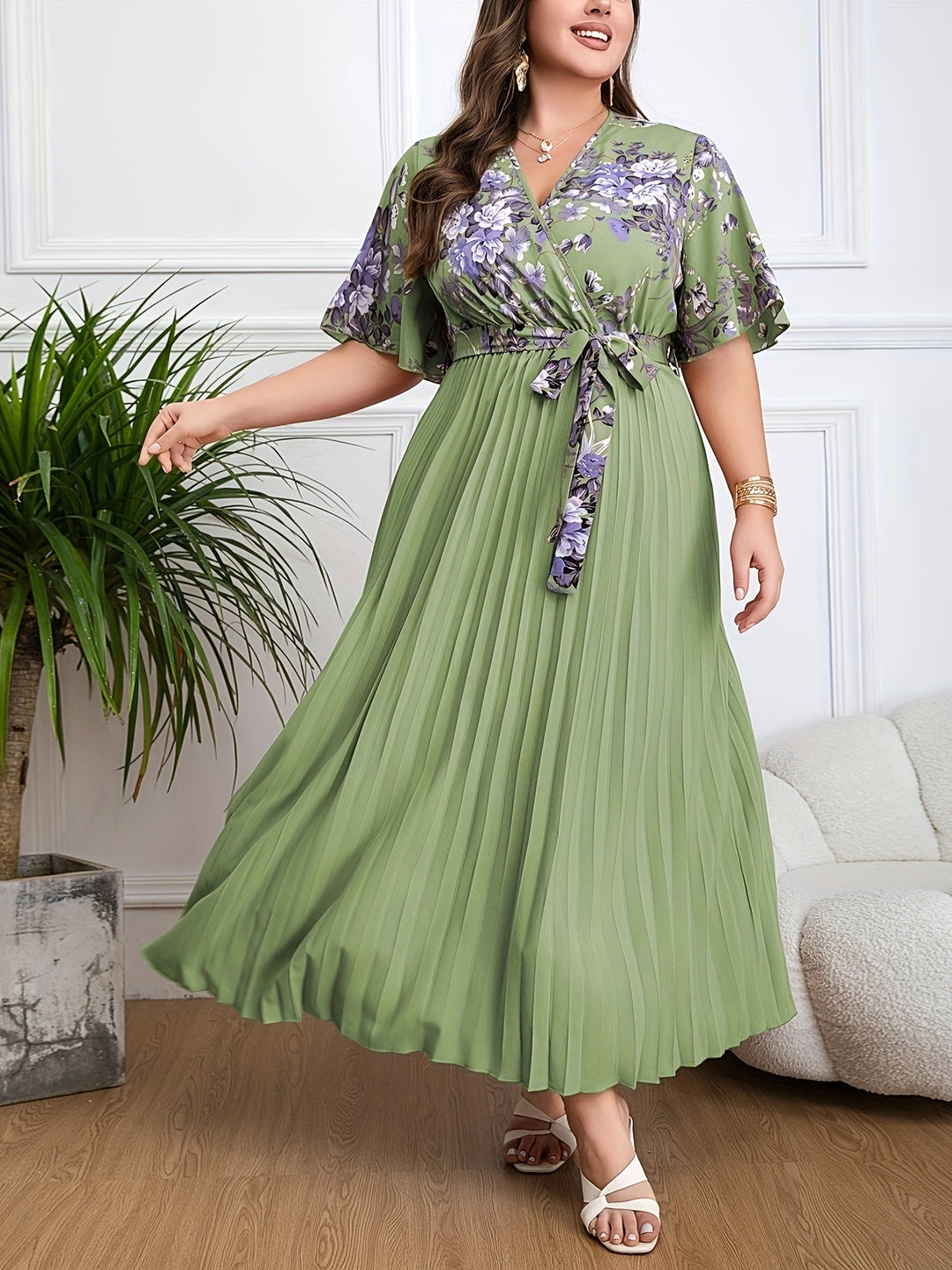 Alice | Plus size belted dress