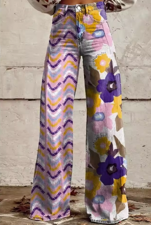 Rivaro™ | Boho Vintage Wide-Leg Pants