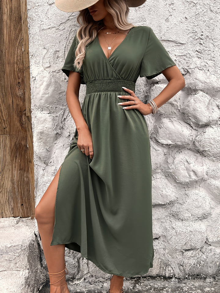 Amara™ | Pleated Waist Midi Dress