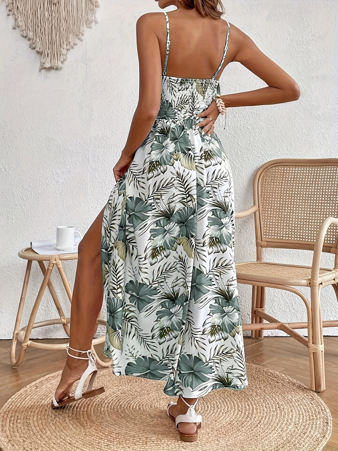 Sienna™ | Floral Spaghetti Strap Maxi Dress