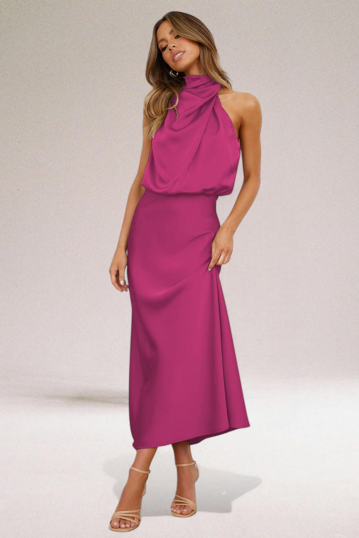 Delorian™ | Elegant Halter Neck Dress