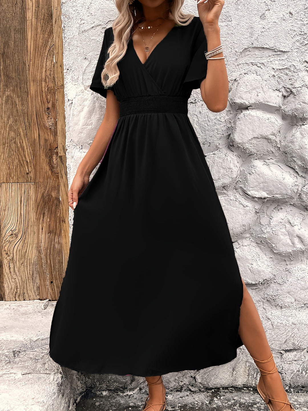 Amara™ | Pleated Waist Midi Dress