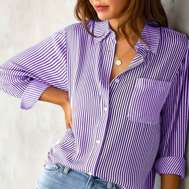 Hayley™ | Casual Striped Blouse