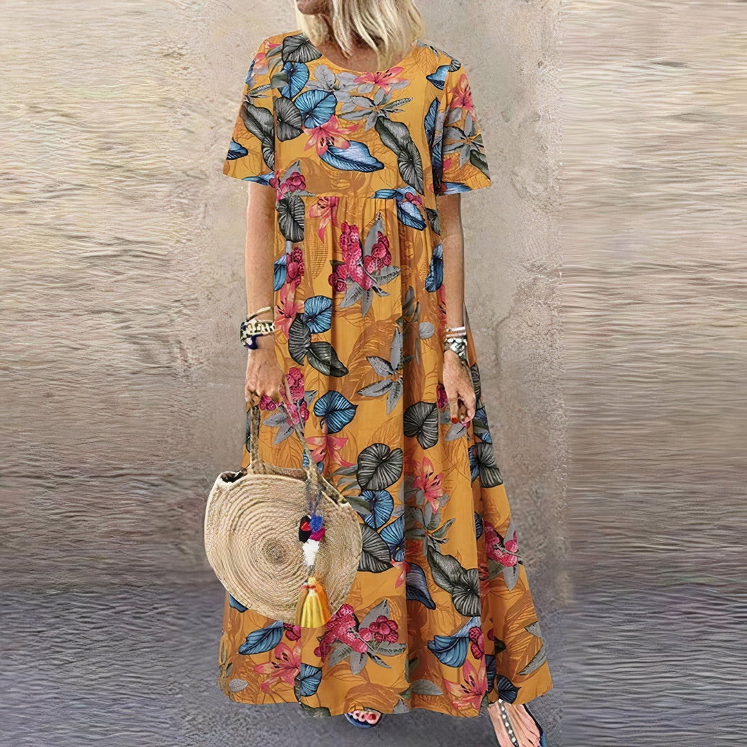 Linda ™ | Vibrant Floral Maxi Dress