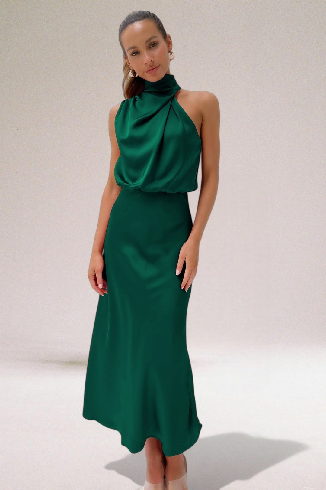 Delorian™ | Elegant Halter Neck Dress