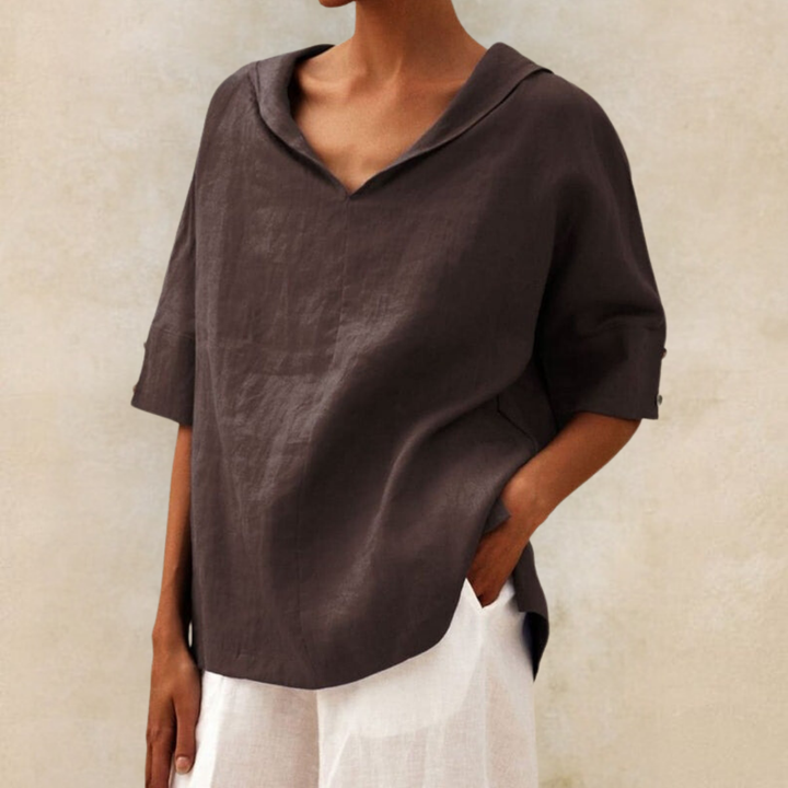 Romee™ | Women's V-Neck Casual Linen Shirt