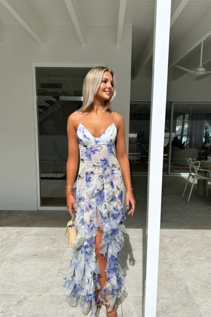 Millie™ - Floral Ruffle Maxi Dress