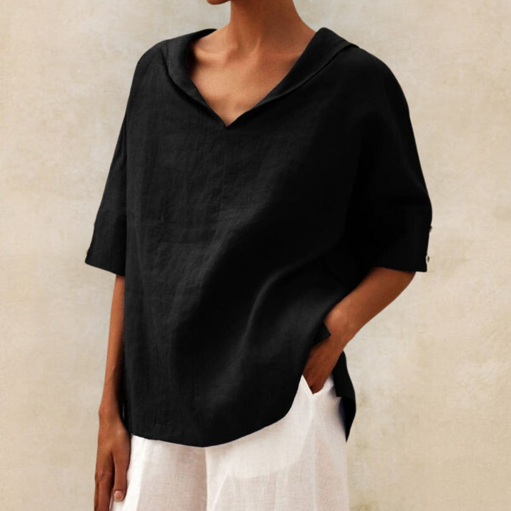 Romee™ | Women's V-Neck Casual Linen Shirt