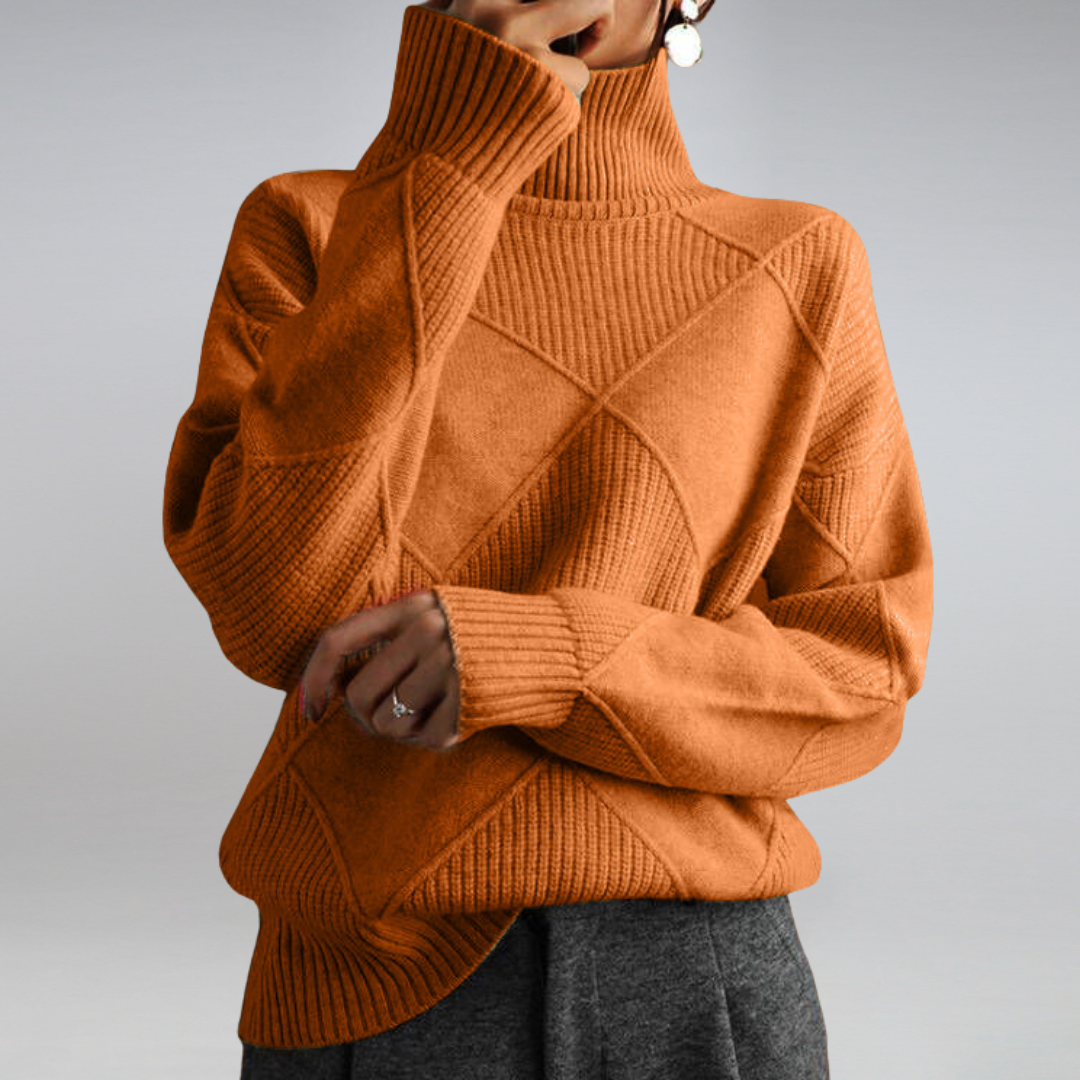 Rosa™ | Luxe Ribbed Turtleneck Pullover