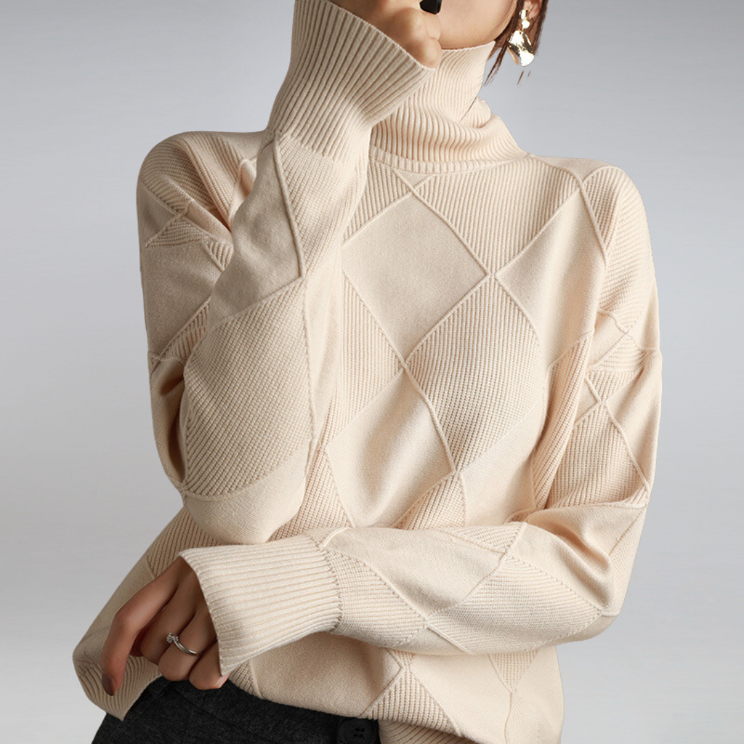 Rosa™ | Luxe Ribbed Turtleneck Pullover