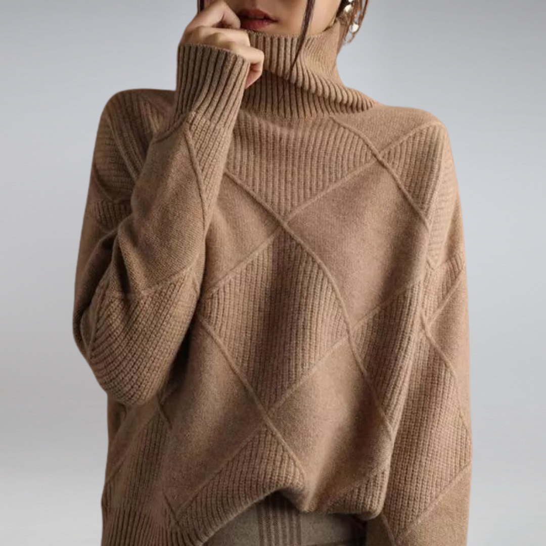 Rosa™ | Luxe Ribbed Turtleneck Pullover