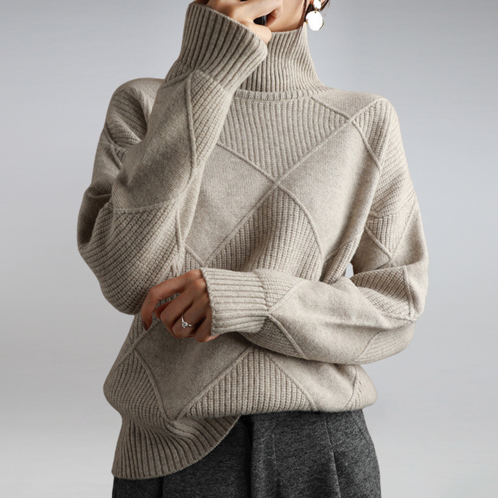 Rosa™ | Luxe Ribbed Turtleneck Pullover