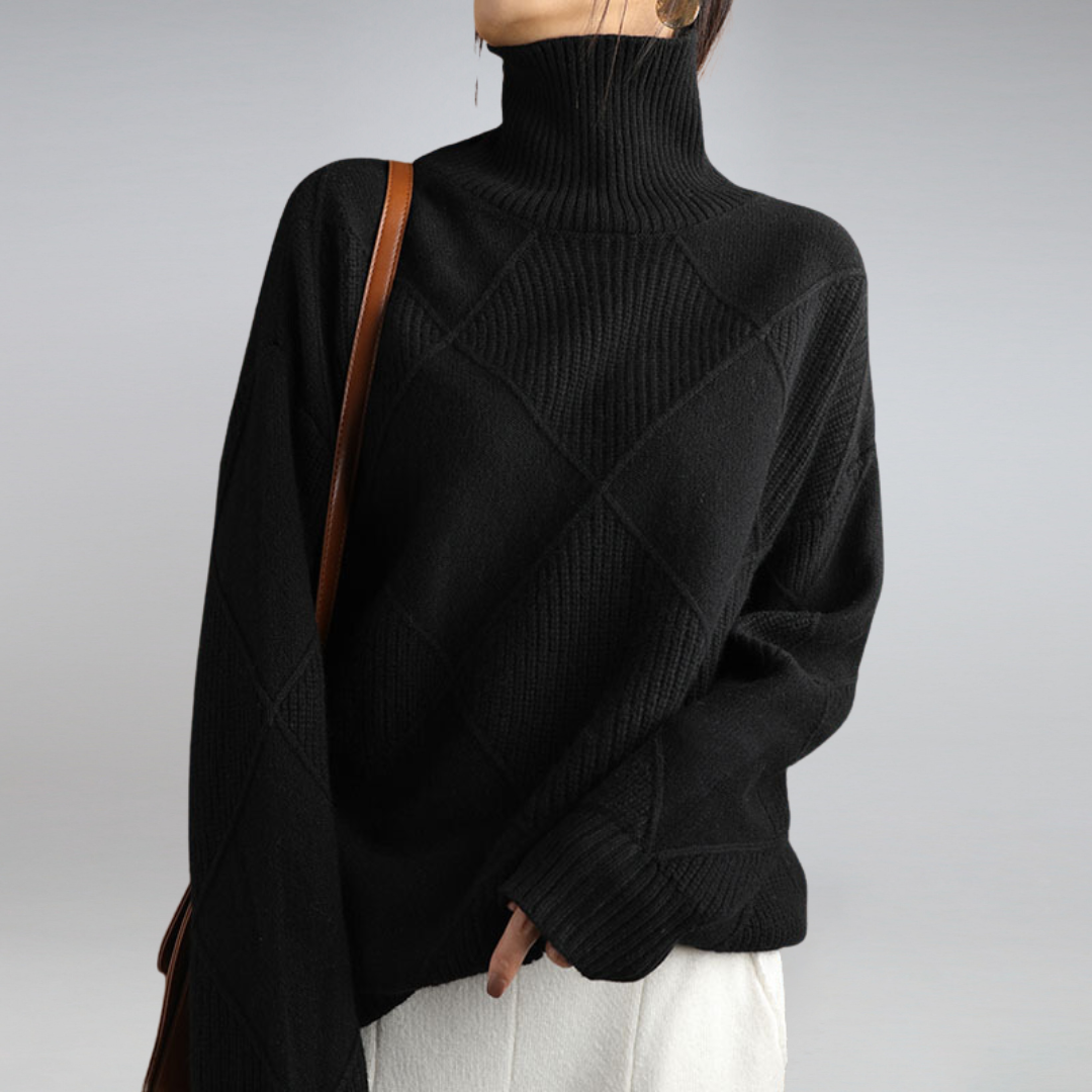 Rosa™ | Luxe Ribbed Turtleneck Pullover