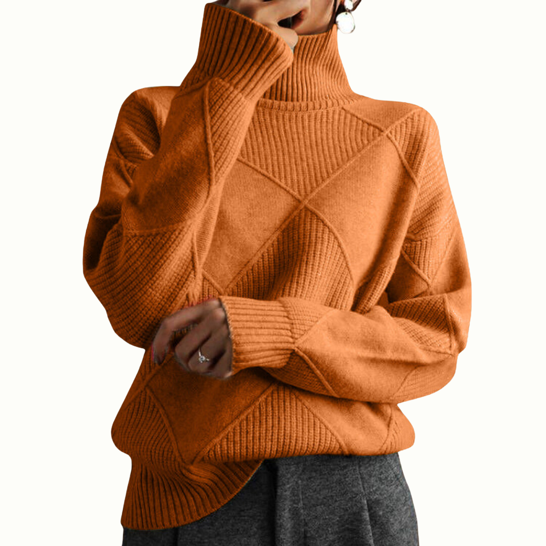 Rosa™ | Luxe Ribbed Turtleneck Pullover