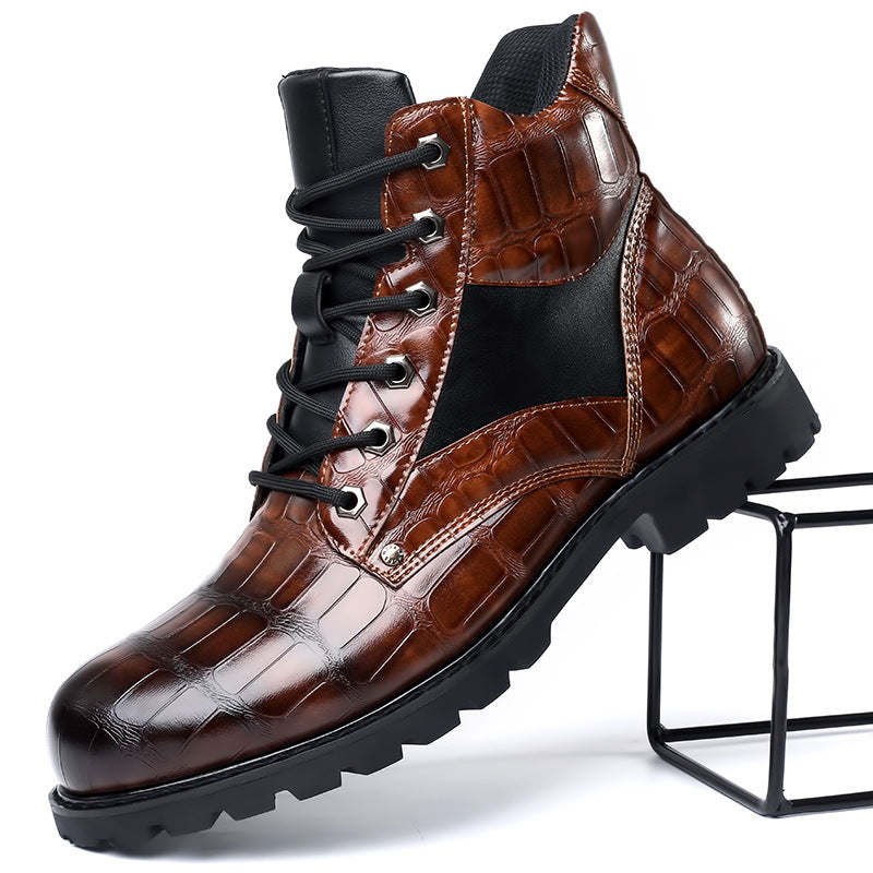 Rendell  | Croc Leather Boots