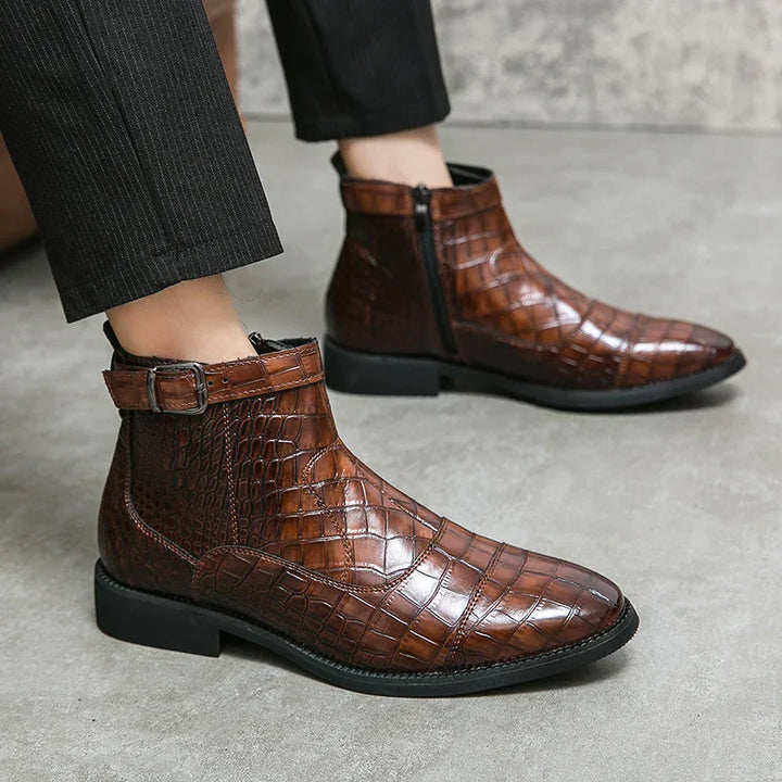 Baron | Leather Buckle Boots