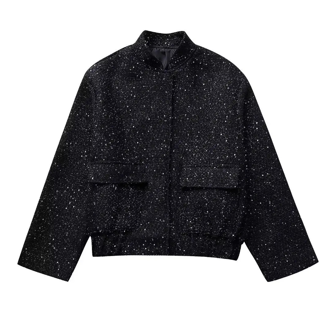 AELIA™ | Sequins Embroidered Jacket