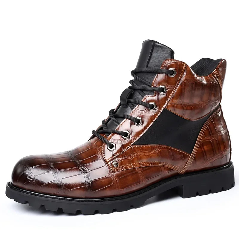 Rendell  | Croc Leather Boots