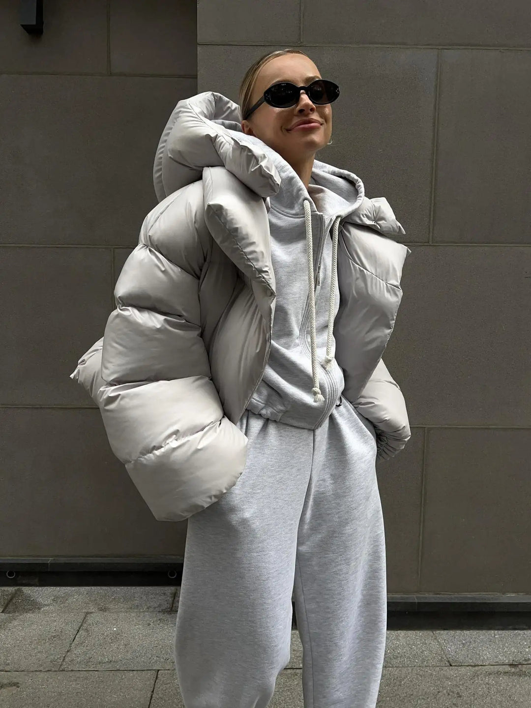 Azelina - Oversized Double Layered Puffer Jacket