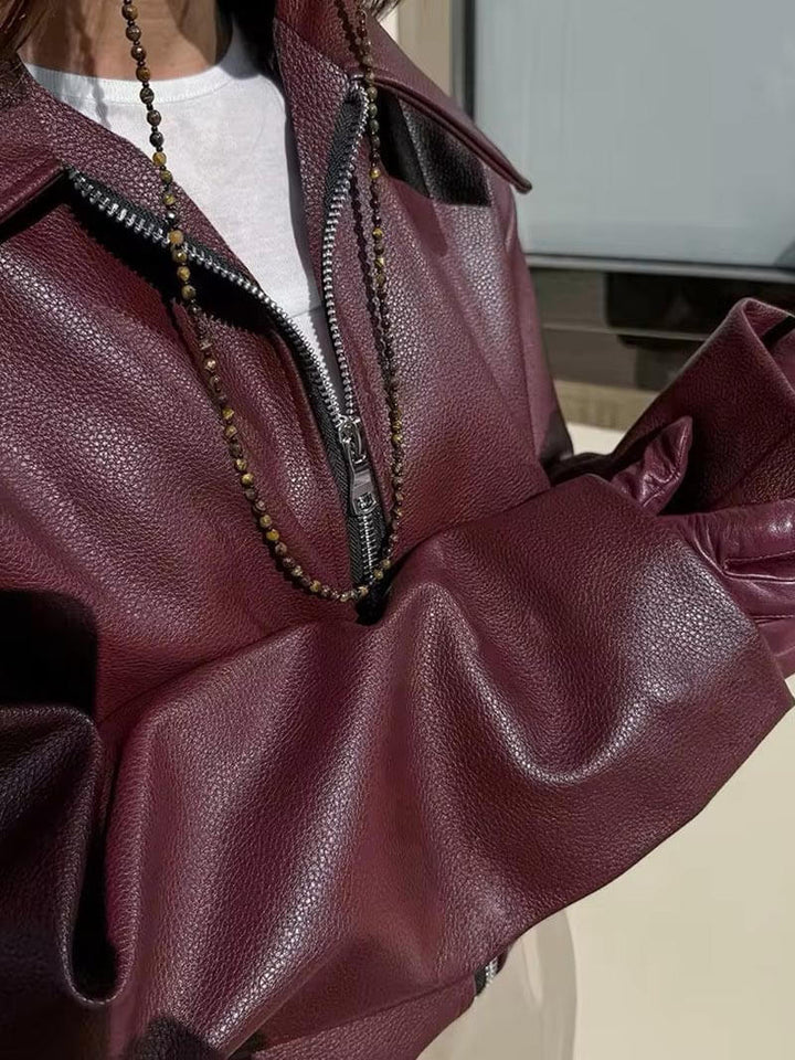 FLORELLA™ | Wine Zipper Jacket