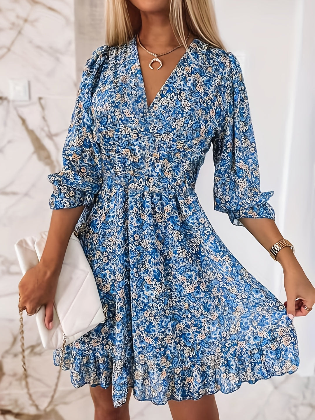 Amira™ | Floral Midi Dress