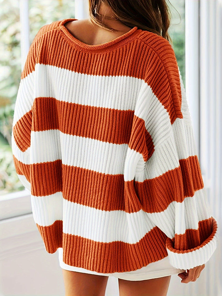 Chloe™ Striped Crew Neck Pullover