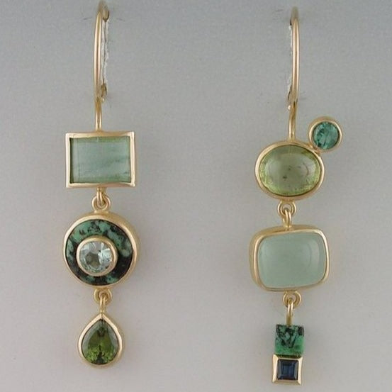 Vintage Green Dangle Earrings