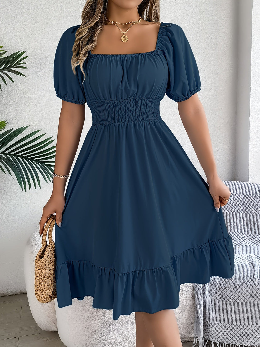 Sophia™ | Elegant Puff Sleeve Dress