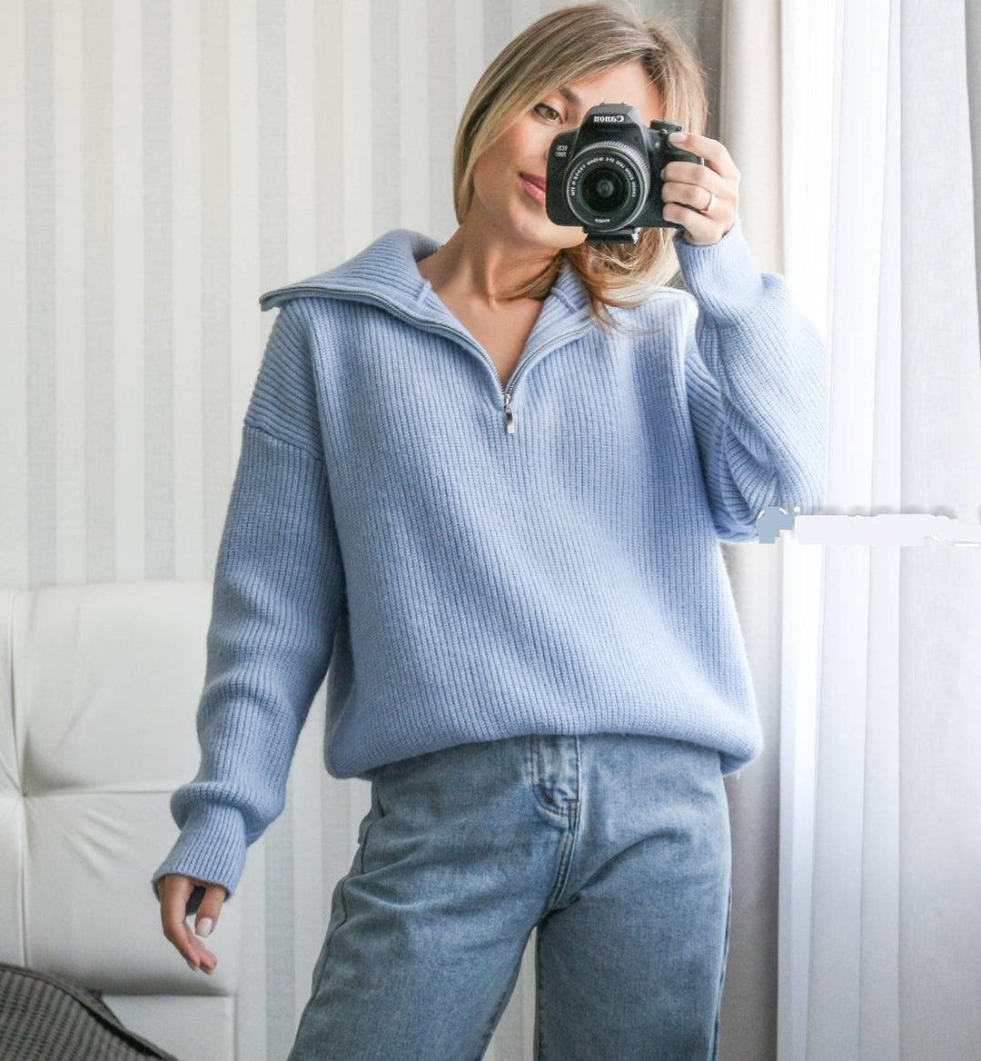 Melanie™ | Comfy Half-Zip Sweater