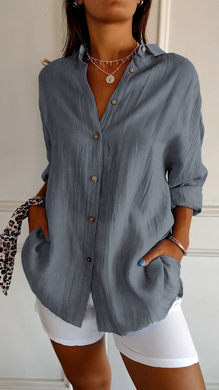 Susanne™ | Elegant shirt with pleated style