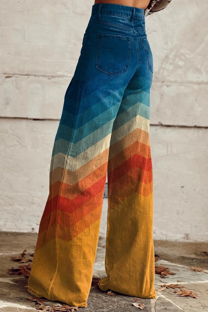 Rivaro™ | Boho Vintage Wide-Leg Pants