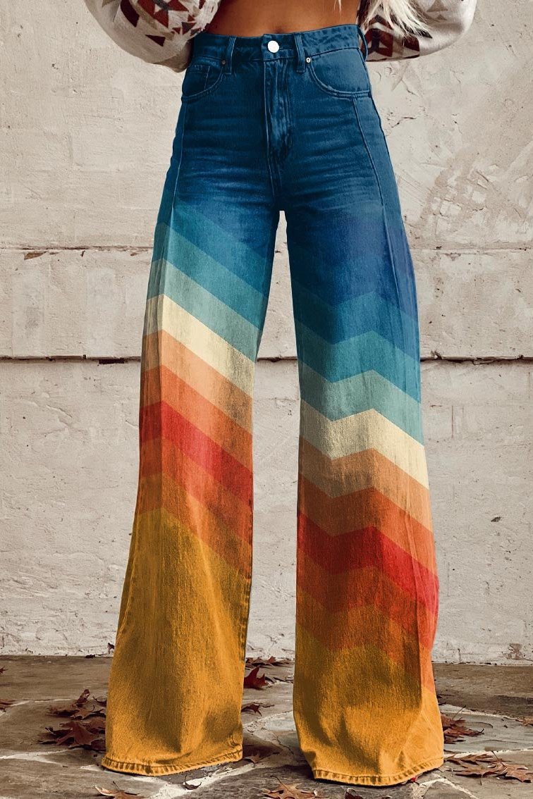 Rivaro™ | Boho Vintage Wide-Leg Pants